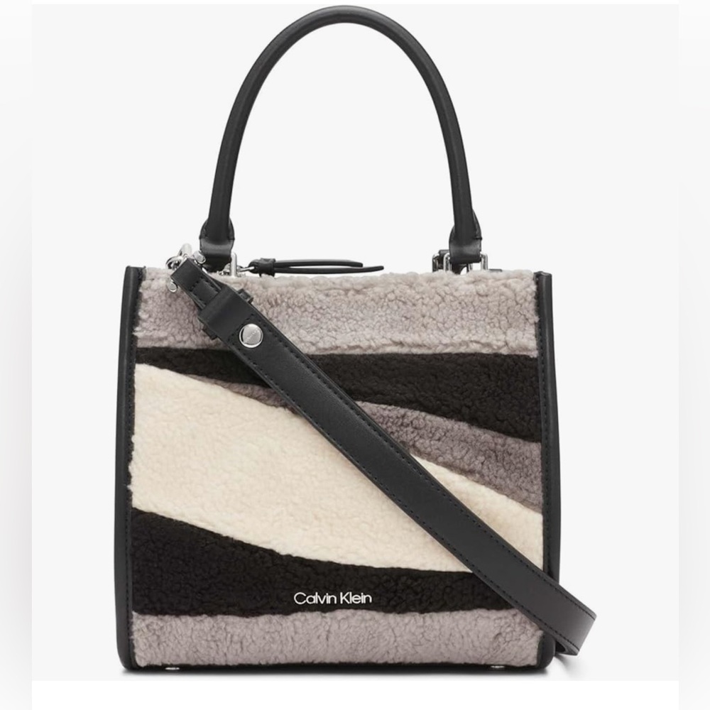 Calvin Klein Black and Cream Women's Bag